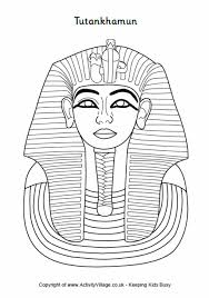 Tutankhamun Colouring Page Egypt Crafts Egyptian Crafts Egypt Art