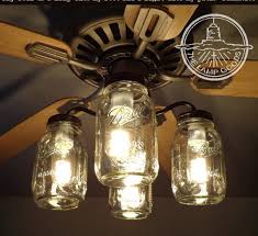 Many ceiling fans are sold without a light attached to them but that doesn't always fit the needs some ceiling fans will not accommodate the addition of a light kit but quite a few will. Mason Jar Ceiling Fan Light Kit Only With New Quarts Etsy
