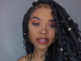 Wrap a scarf around your head in between the front and back section and tie it in a bow (or any. 15 Ways To Style Your Bohemian Box Braids Natural Girl Wigs