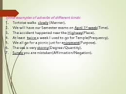 If you want to see the hot air balloon, you will have to go outside. Adverbs In The Parts Of Speech Adverb Plays