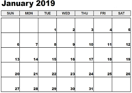 January 2019 Calendar South Africa Blank Template Printable Calendar July July Calendar Free Printable Calendar Templates
