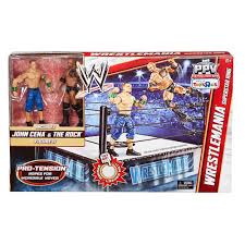 Sort by wwe wrestling playsets wrestlemania superstar ring exclusive action figure playset john cena & the rock. Mattel Wwe Wrestlemania Superstar Ring With Action Figure English Edition Action Figures