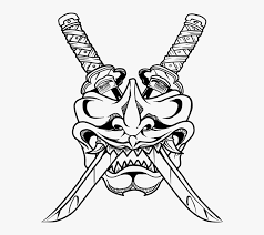 The design of ondekomen mask is such. Transparent Oni Mask Png Japanese Samurai Mask Drawing Png Download Kindpng