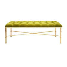 Stella Lgg Upholstered Bench Tufted Furniture Gold Leaf Furniture