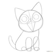 In the middle of each iris, draw a big dot for the black cat's pupils. How To Draw Anime Cats Anime Cats Kitten Drawing Simple Cat Drawing