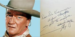 John Wayne T Shirts For Men John Wayne "Good Luck" Autographed Photo  Replica