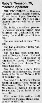 Ruby Mae Smith Wesson (1920-1995)