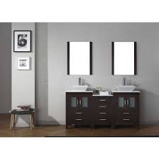 Introducing a collection that allows the consumer to have full control and customization of their. Bathroom Vanities 66 Dior Double Sinks Bathroom Vanity Set In Multiple Finishes With Countertop By Virtu Usa Kitchensource Com
