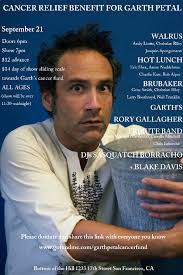 bottomofthehill: Walrus ~ Hot Lunch ~ Brubaker ~ Garth's Rory Gallagher  Tribute Band ~ DJs Sasquatch Borracho and Blake Davis --- 9/21/2014