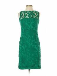 Details About Tadashi Shoji Women Green Casual Dress 4 Petite