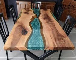 Custom Made Epoxy River Dinning Dining Coffee Table Top Made Etsy In 2020 Wood Table Design Dining Table Epoxy Resin Table