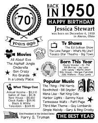 70th Birthday Present Ideas For Dad Australia 1950 Facts Personalized Back In 1950 Sign Birthday Present Etsy In 2020 70th Birthday Parties 60th Birthday Gifts Happy Birthday Signs