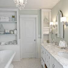 White And Green Bathroom Traditional Bathroom Sherwin Williams Sea Salt Golden Boys And Me Green Bathroom Painting Bathroom Traditional Bathroom