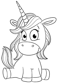 Kawaii ausmalbilder wird mädchen und jungen ansprechen. Cute Baby High Quality Free Coloring From The Category Unicorn More Printable Pictures On Our Website Babyh Niedliche Zeichnungen Ausmalbilder Zeichnungen