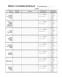 Cleaning Schedule Template Task List Templates