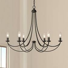 Quoizel Mirren 28 Wide Imperial Bronze 6 Light Chandelier 3f671 Lamps Plus Dining Room Lighting Chandelier Lighting Entryway Chandelier