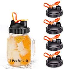 Harvest guard reusable plastic canning lids are manufactured using an fda and usda approved, food grade plastic generally referred to as polyoxymethylene copolymer (pom) or acetal copolymer. Wide Mouth Mason Jar Flip Lids 4 Pack Reusable Plastic Mason Jar Lids With Easy Pour Spout Leak Proof Seal Storage Caps For Mason Canning And Ball Jars Orange Buy Online At Best Price