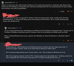Femboys.... apparently arent feminine boys?? : rFTMfemininity