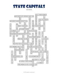 Crossword puzzles are for everyone. State Capitals Crossword