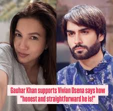 Gauahar Khan supports for Vivian Dsena.