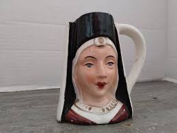 Queen of Nun Nasco Mug Vintage Ceramic Face Cup 4”