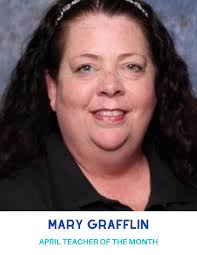 BigBlueShoutOut to our April Gophers of the Month! 💙 Teacher of the Month:  Mary Grafflin 🤍 Para of the Month: Josephine Saenz 💙 Boy of the Month:  Travon Poindexter 🤍 Girl of