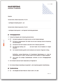Kaufvertrag Allgemein Zwischen Privatleuten De Vertrag Download