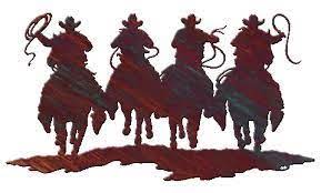 Image Result For Cowboy Metal Art Silhouettes Western Metal Wall Art Western Wall Decor Cowboy Style Decor