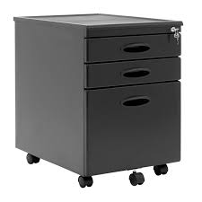Keep your important documents protected and well organized with these filing cabinets. 3 Drawer Metal Mobile File Cabinet With Locking Drawers In Black Item 51100box Studio Designs