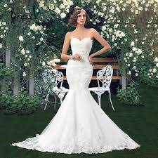 Sort by popularity sort by newness sort by price: á—šdressv Charming Applique Bridal Gowns Mermaid Lace Wedding Dresses Sweetheart Trumpet Floor Length Vintage Wedding Dress Girl A47