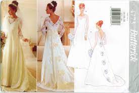 Butterick 4773 Misses Bridal Gown Wedding Dress Pattern Vtg 14 16 18 Uncut Ff Wedding Gown Patterns Gown Sewing Pattern Wedding Dress Sewing Patterns
