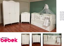 Zeus Bebek Ve Cocuk Odasi 3 Kapakli Dolap Buyuyen Besik Yavru Karyola Calisma Masasi Komodin Sifonyer On Yuz Kapaklar Mdf Lake Karyola Bebek Bebek Odasi