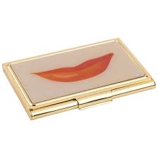Who we are is intertwined with who you are. Kate Spade New York Lips Business Card Holder Gold Pink At John Lewis Partners