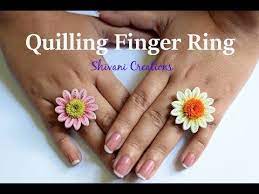 Quilling Flower Finger Ring Quilled Gerbera Flower Quilling Jewellery Youtube Paper Quilling Jewelry Quilling Jewelry Quilling Designs