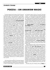 Poezia Un Umanism Magic Pro Saeculum
