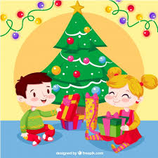 Free Vector Background Of Happy Children Opening Christmas Presents Jagger and dylan spend christmas morning.