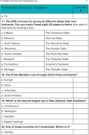 This covers everything from disney, to harry potter, and even emma stone movies, so get ready. A Geography Trivia Quiz Pdf Free Download