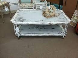 Find new furniture at shabby chic! Sold This Is A Very Large Vintage Tiered Coffee Table On Original Metal Casters It Has Been Pai Shabby Chic Coffee Table Coffee Table Coffee Tables For Sale