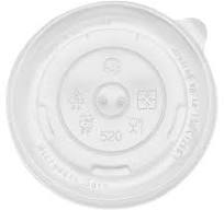 C-KDL115-PP-PP Flat Lids for 32oz Paper Gourmet Food Container (115mm) -  1,000 ct
