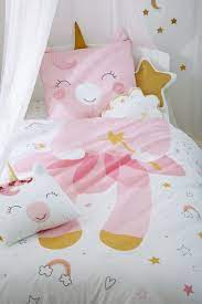 parure housse de couette taie d oreiller enfant crazy licorne rose pale vertbaudet parure housse de couette oreiller enfant housse de couette