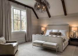 5 out of 5 stars. Gray Shiplap Wall With Cream Linen Bed Transitional Bedroom