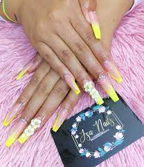 Encuentra pinturas acrilicas en mercadolibre.cl! Isa Nails Unas Acrilicas Color Amarillo Neon Detalle Facebook