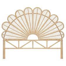 daisy natural rattan headboard double dekorasi studio dekorasi
