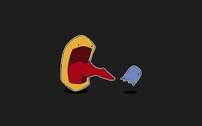 Hd Wallpaper Pac Man And Ghosts Wallpaper Blue Pacman Gameboy Old Games Wallpaper Flare