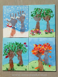 Seasons Of Love Handprint Art A Mom S Take Handprint Art Handprint Crafts Footprint Crafts