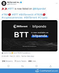 At the time of writing, binance coin was down by 3.24% to lead the way down. Bittorrent Btt Bitpanda Listing