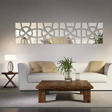 Wall decorations for bedroom amazon. Amazon Com Alrens Tm 48pcs Set Geometric Art Mirror Effect 3d Wall Sticker Tv Backdrop Door Decorat Wall Decor Living Room Room Wall Decor European Home Decor