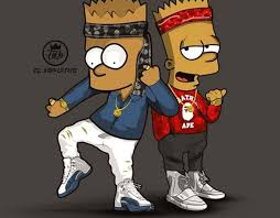 Bart simpson supreme wallpaper hd theme lovely tab. Bart Simpson Con Bandanas 850x664 Wallpaper Teahub Io