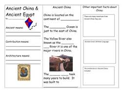 Ancient China And Egypt Brochure Social Studies Worksheets Social Studies Education Social Studies Elementary