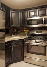 30 Amazing Kitchen Dark Cabinets Design Ideas Decoration Love Kitchen Design Modern Small Kitchen Remodel Small Kitchen Design Small